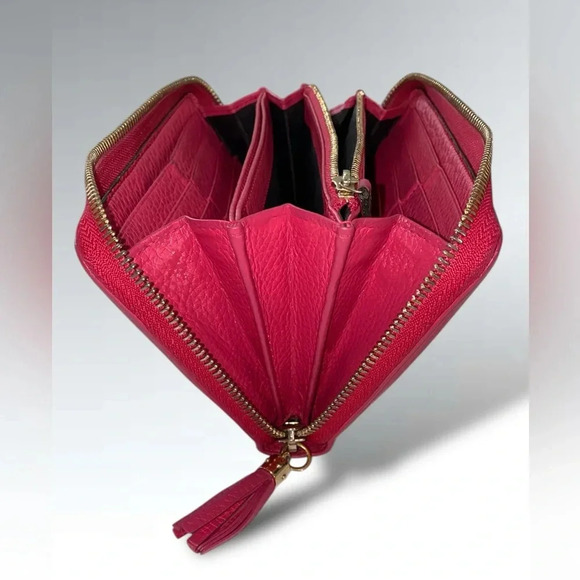 SOLD!!! Stunning Gucci Soho Zip Around Pink Leather Wallet COA and Original Box - Picture 14 of 16